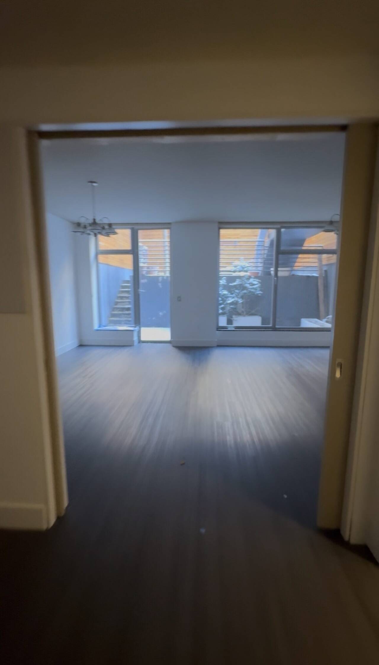 Hardwood flooring and French doors